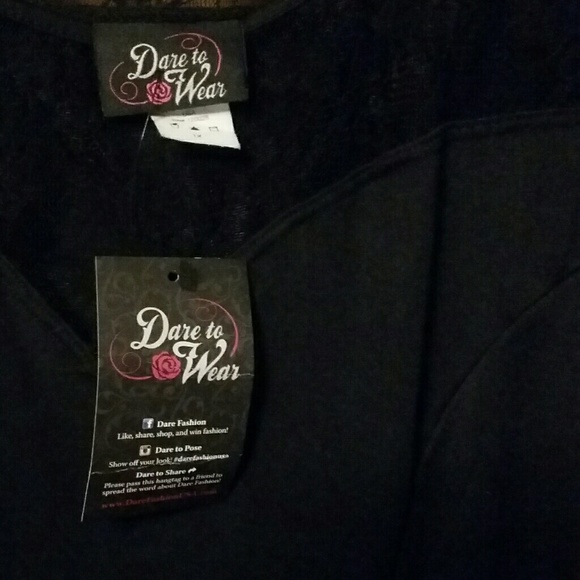 NWT DARE TO WEAR BLACK DRESS WITH LACE - Picture 8 of 8